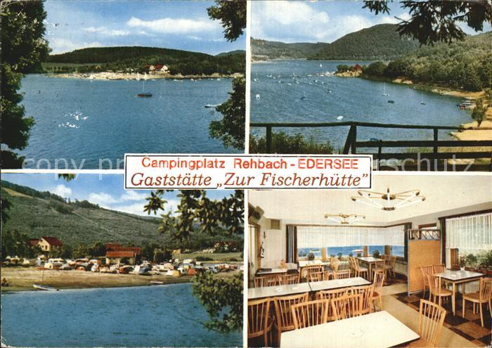 Rehbach Edertal Campingplatz Gaststaette Zur Fischerhuette am Edersee