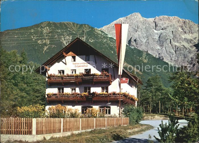 Barwies Gasthaus Pension Schwimmbad Fahne Mieminger Gebirge
