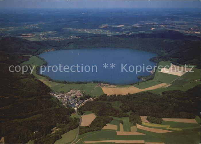 Maria Laach Glees Abtei Kloster Laacher See Fliegeraufnahme