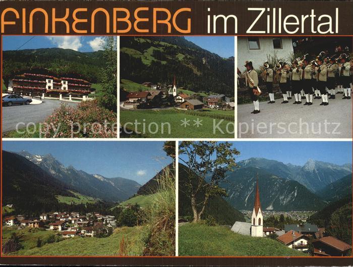 Finkenberg Tirol Kirche Musikkapelle Panorama