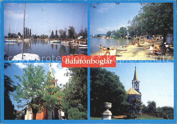 Balatonboglar Strand Hafen Kirche