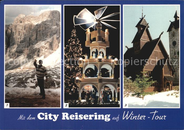 Cottbus City Reisering Bergpanorama Dolomiten Weihnachtspyramide Dresden