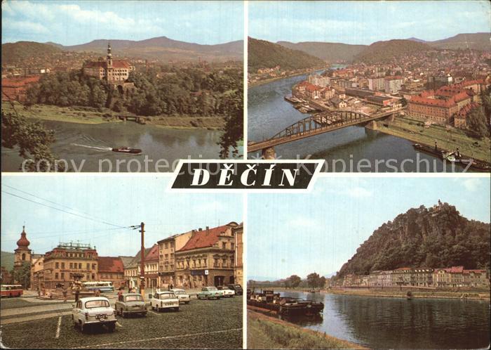 Decin Boehmen Schloss Stadtansichten