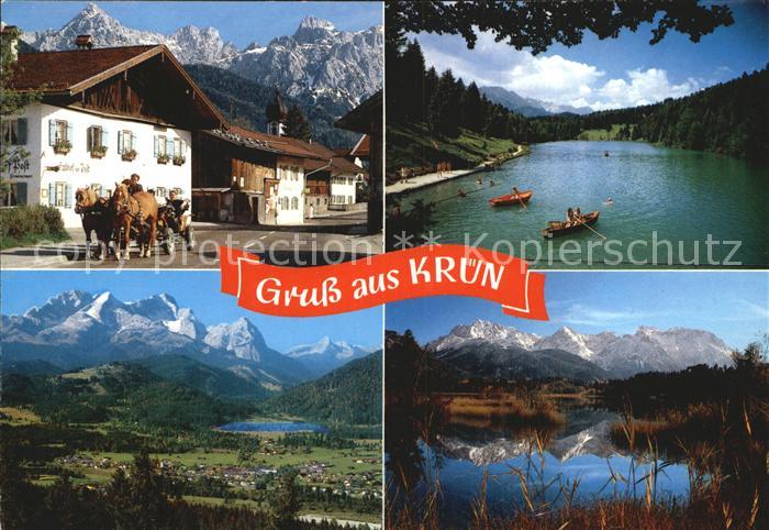 Kruen Dorfstrasse Karwendelgebirge Barmsee