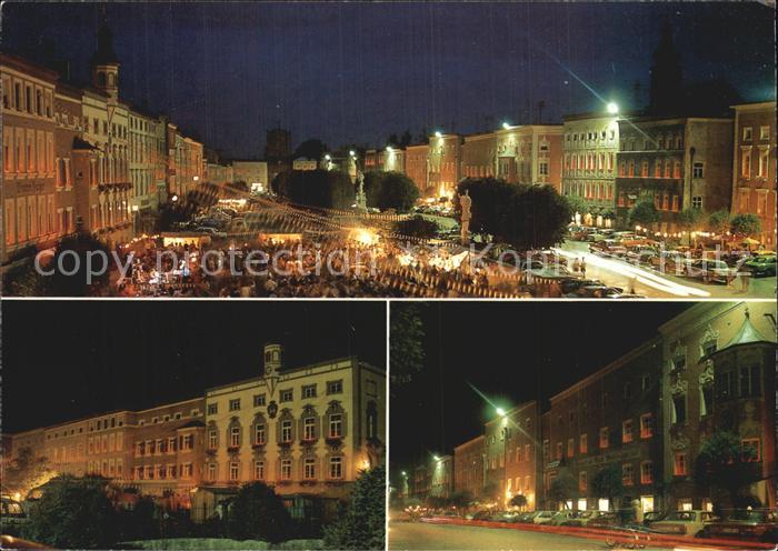 Tittmoning Salzach Stadtplatz Illuminiert