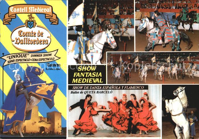 Barcelona Cataluna Mittelalterliche Feiern Nacht