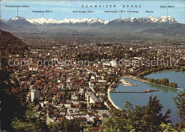 Bregenz Vorarlberg Rheintal Schweizer Berge