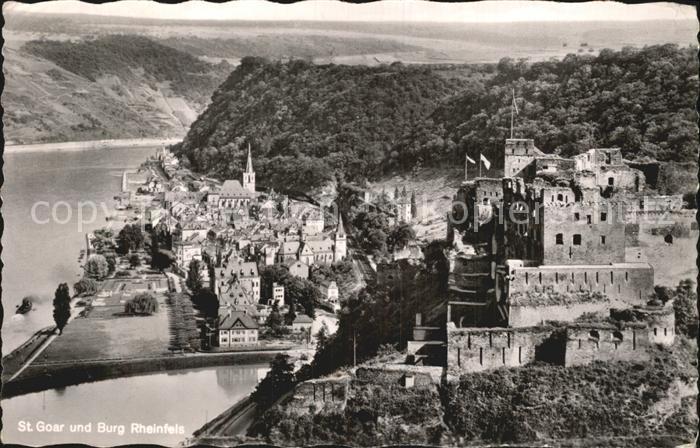 St Goar Fliegeraufnahme mit Burg Rheinfels