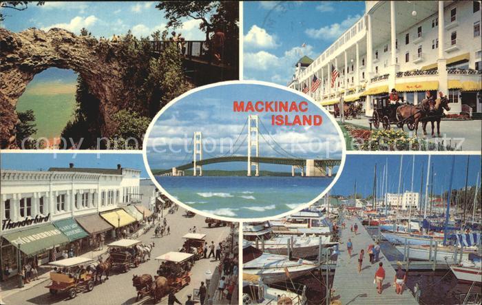 Mackinac Island Bruecke hafen Ortspartien