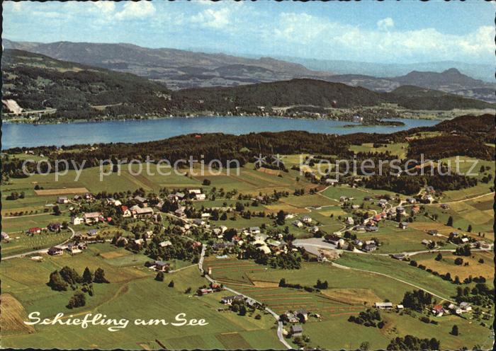 Schiefling See Fliegeraufnahme mit Woerther See