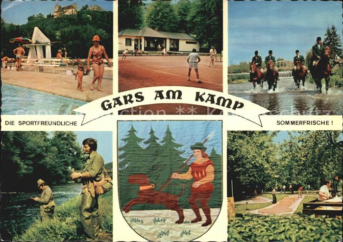 Gars Kamp Freibad Tennis Pferde Minigolf Angeln