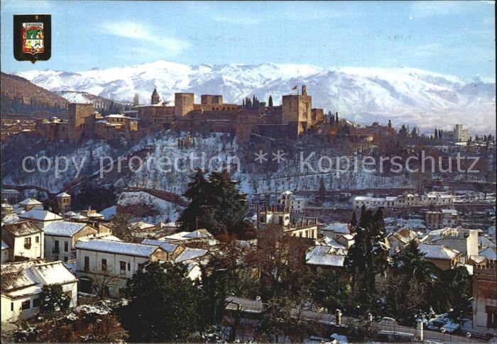 Granada Andalucia mit Burg im Winter