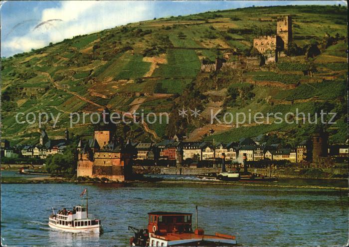 Kaub mit Pfalz udn Burg Gutenfels am Rhein
