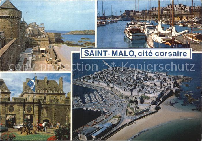 Saint-Malo 35 Hafen Fliegeraufnahme