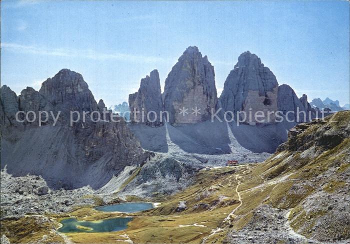 Tre Cime Di Lavaredo Monte Paterno Dreizinnenhuette mit Paternkofel