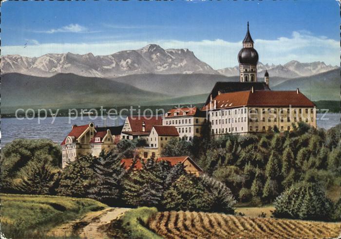 Kloster Andechs mit Ammersee und Zugspitze