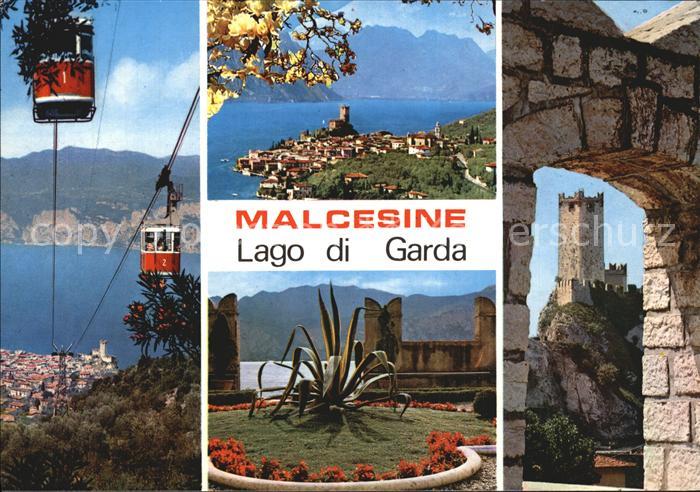 Malcesine Lago di Garda Seilbahn und Burgturm