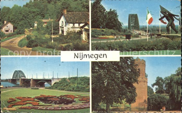 Nijmegen Bruecke Burg Blumenuhr