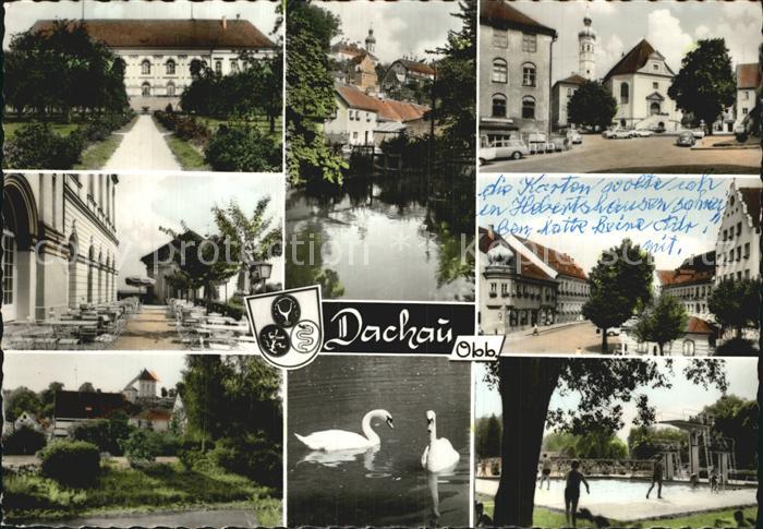 Dachau Schwanenteich Schwimmbad Kirche