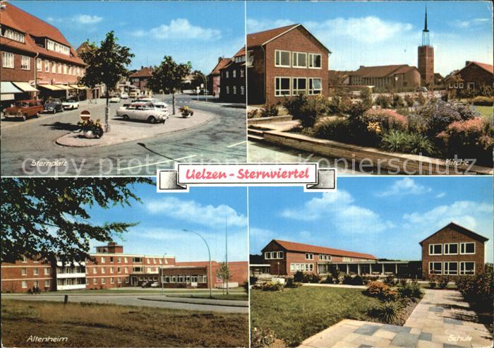 Uelzen Lueneburger Heide Sternplatz Kirche Schule Altenheim