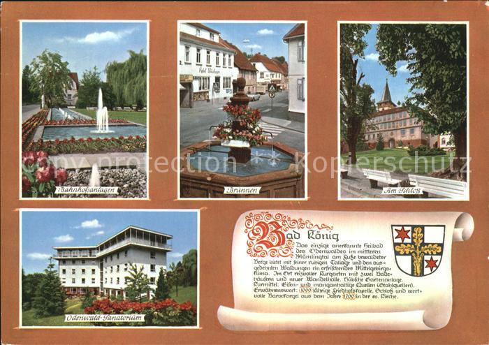 Bad Koenig Odenwald Schloss Brunnen Bahnhofsanlagen