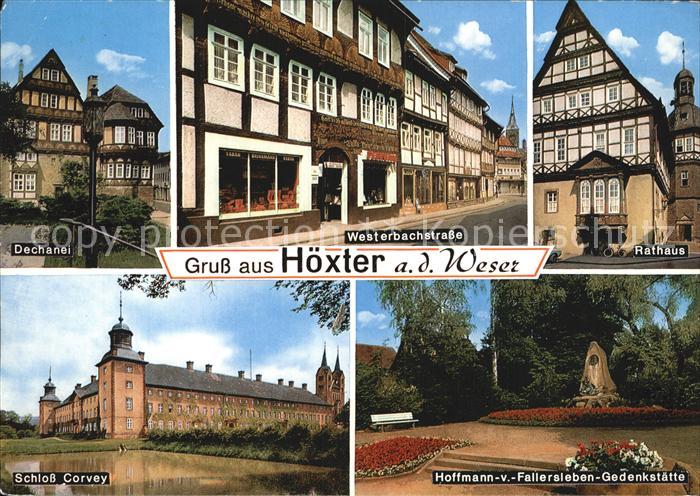 Hoexter Weser Schloss Corvey Hoffmann-v-Fallersleben-Gedenstaette Rathaus