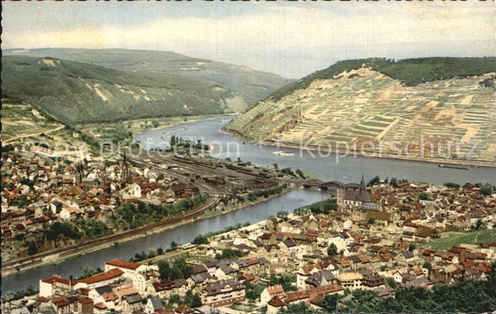 Bingen Rhein Fliegeraufnahme Nahemuendung