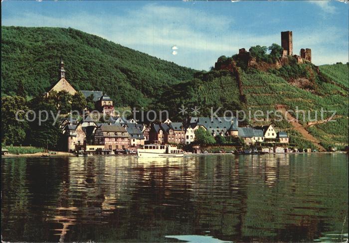 Beilstein Mosel Blick von der Mosel zur Burg
