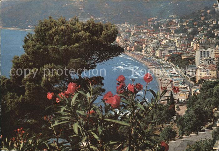 ALAssIO Savona Liguria IT Panorama mit Strand