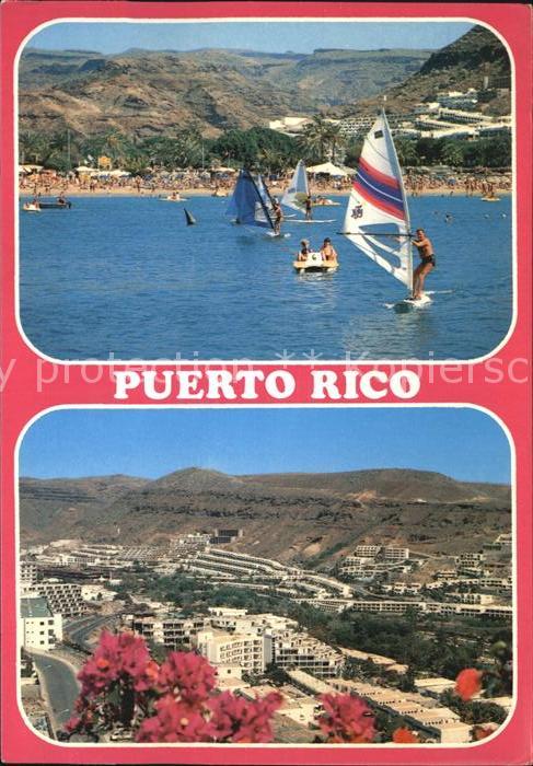 Puerto Rico Gran Canaria Gesamtansicht Surfer