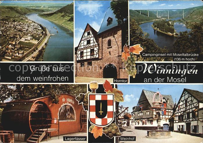 Winningen Mosel Horntor Lagerfaesser Campinginsel Weinhof