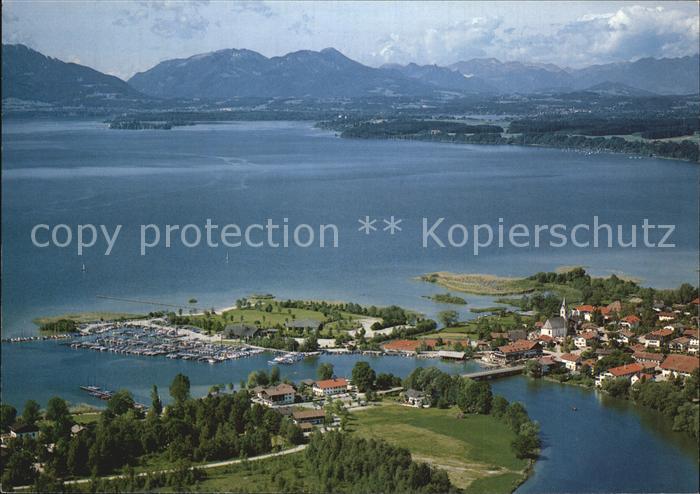 Seebruck Chiemsee Fliegeraufnahme