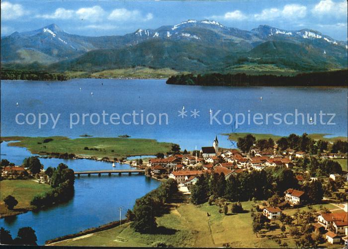 Seebruck Chiemsee Fliegeraufnahme