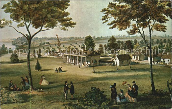 Mount Vernon Virginia Landsitz Mount Vernon Kuenstlerkarte Kern 1861