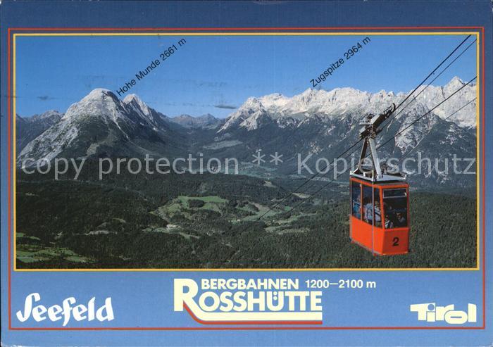 Seilbahn Seefelder-Joch-Seilbahn Bergbahnen Rosshuette