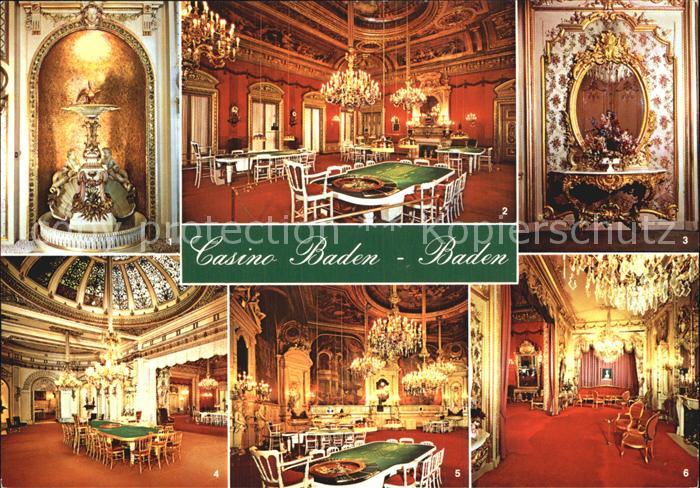 Casino Spielbank Baden-Baden Springbrunnen Wintergarten Roter Saal