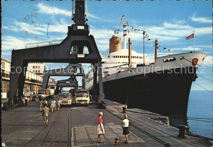 Dampfer Oceanliner TS Bremer Bremerhaven Columbuskaje