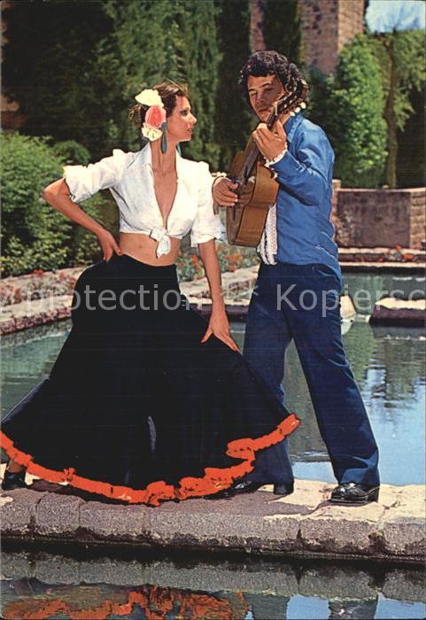 Tanz Taenzer Gitarre Estampa tipica andaluza