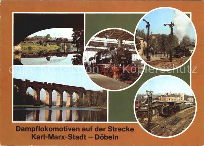 Lokomotive Dampflokomotiven Strecke Karl-Marx-Stadt Doebeln Limmritz