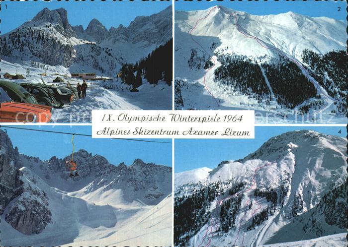 Skifahren IX. Olympische Winterspiele Alpines Skizentrum Axamer Lizum