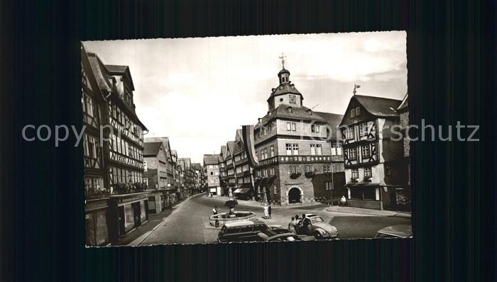 Herborn Hessen Marktplatz mit Rathaus