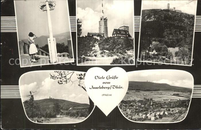 Grosser Inselsberg Wegweiser Fernmeldeturm Panorama Total