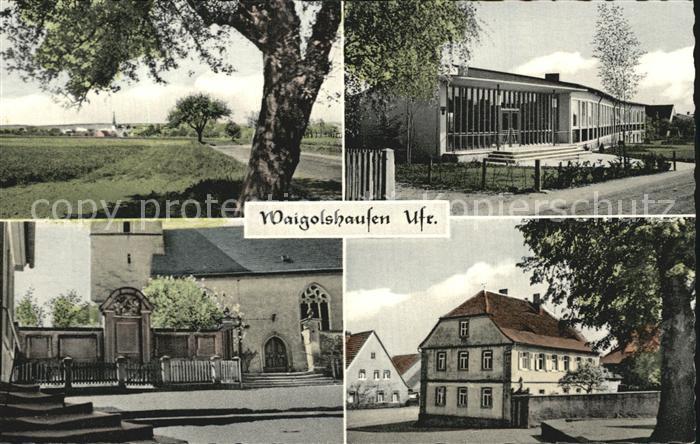 Waigolshausen Panorama Halle Kirche Dorfmotiv
