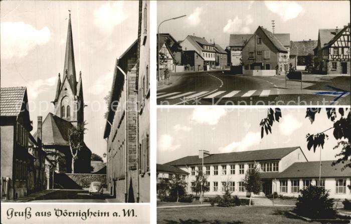 Doernigheim Kirche Dorfpartie Schule