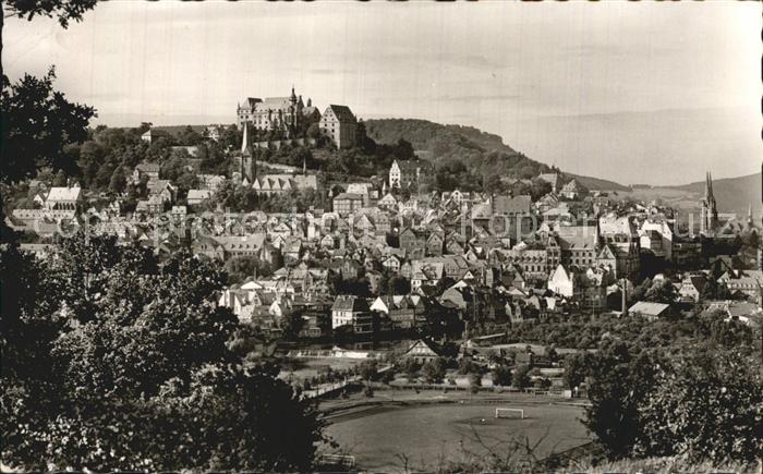 Marburg Lahn Stadtblick mit Schloss