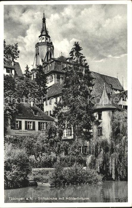 Tuebingen Stiftskirche mit Hoelderlinturm