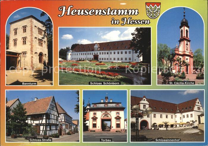 Heusenstamm Bannturm Schloss Schoenborn St Caecilia Kirche Schloss Strasse Torba