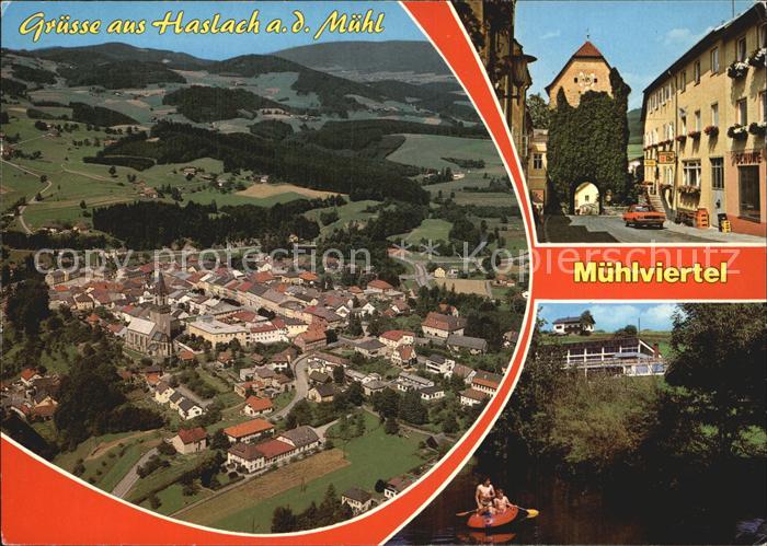 Haslach Muehl Fliegeraufnahme Webermarkt Muehlviertel