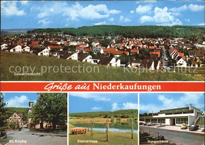 Niederkaufungen Panorama Ev Kirche Steinertsee Buergerhaus