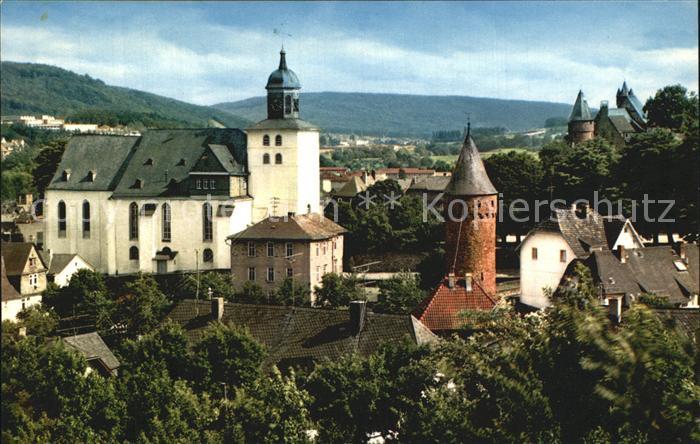 Herborn Hessen Blick auf Kirche und Schloss